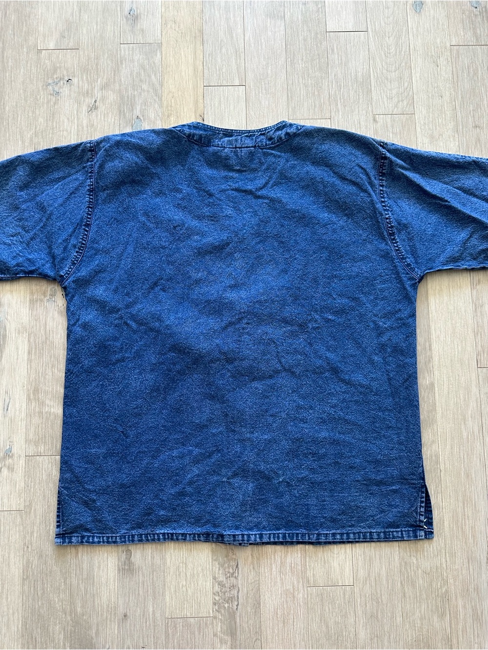 Vintage Premier Blue Denim Button-Front Shirt with Gold Star Embroidery Size 2X - Picture 4 of 7